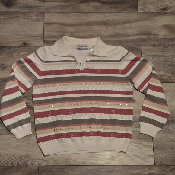 Alfred Dunner Women's Zip Up Sweater - Picture 1 of 6
